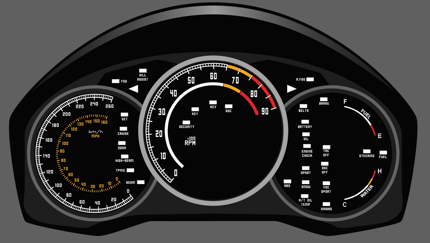 Illumaesthetic FR-S/GT-86/BR-Z (Non-LCD) - Gauge Faces (ZN6)