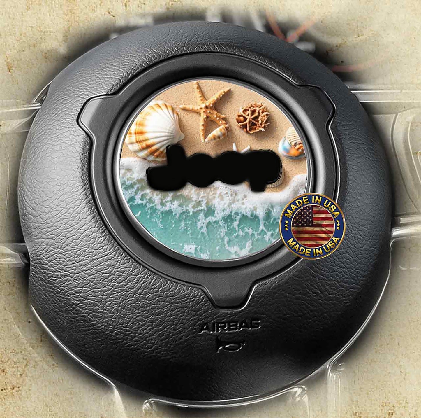 Steering wheel decal Sea shells 193