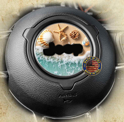 Steering wheel decal Sea shells 193