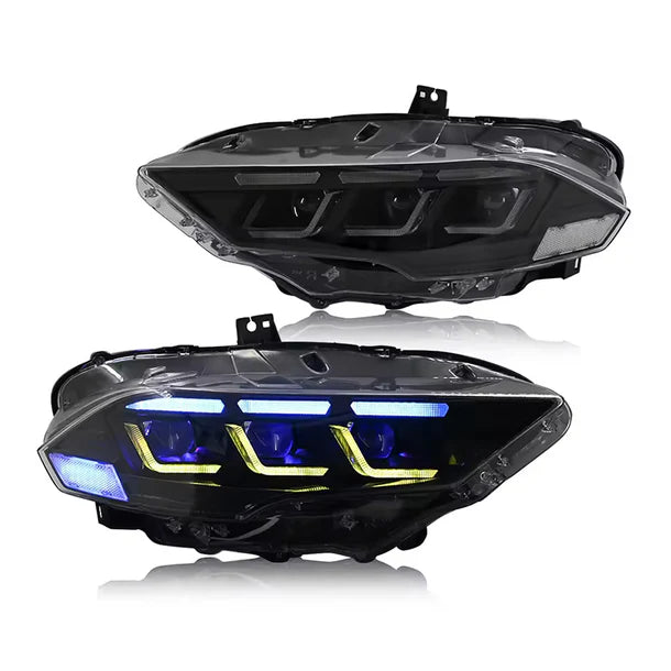 18 - 23 RGB ford mustang headlights s650 style