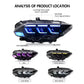 18 - 23 RGB ford mustang headlights s650 style