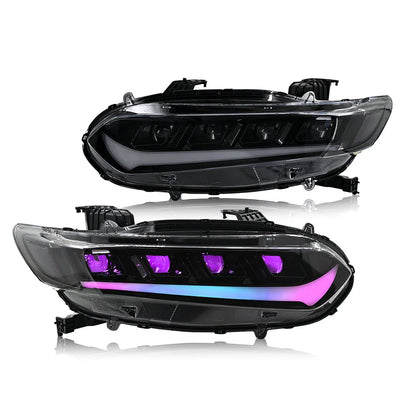 OPEN BOX - RGB Headlight For Honda Accord 10th Gen 2018-2021 LX/EX/EXL/Sport/SE