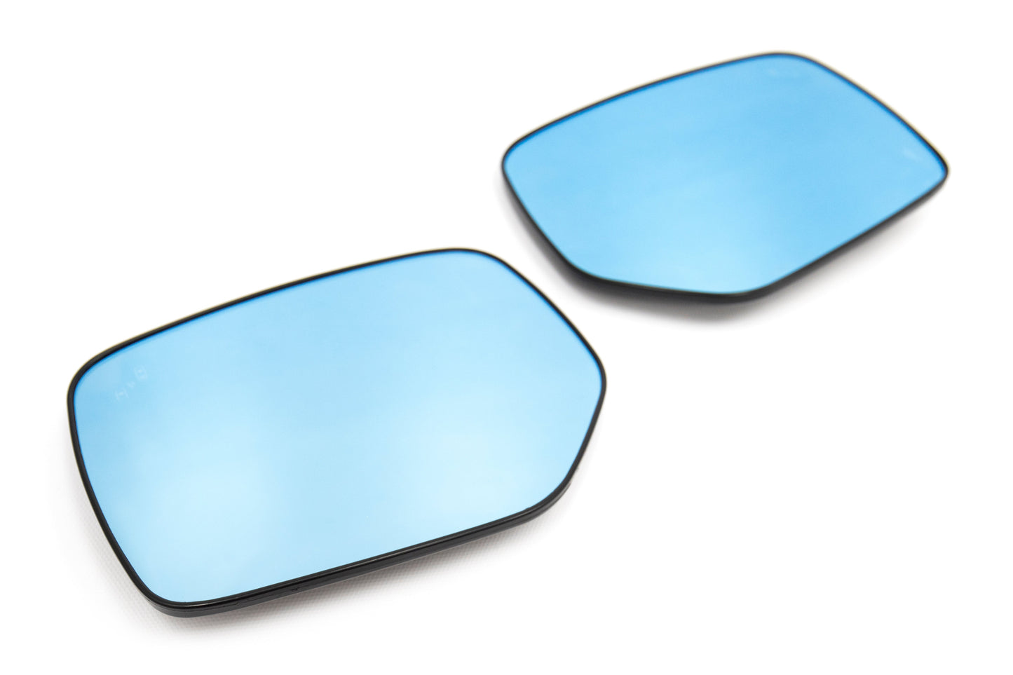 OLM Wide Angle Convex Mirrors with Turn Signals / Blind Spot Detection LED / Defrosters (Blue) - 15+