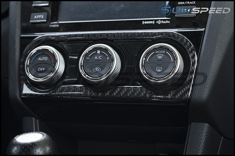 GCS Carbon AC Knob Accent Trim - 2015-2021 Subaru WRX / STI / 2016-2017 Crosstrek