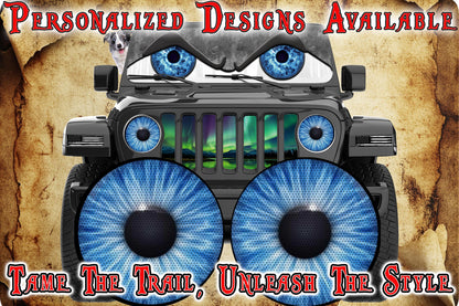 Blue headlight decal 102