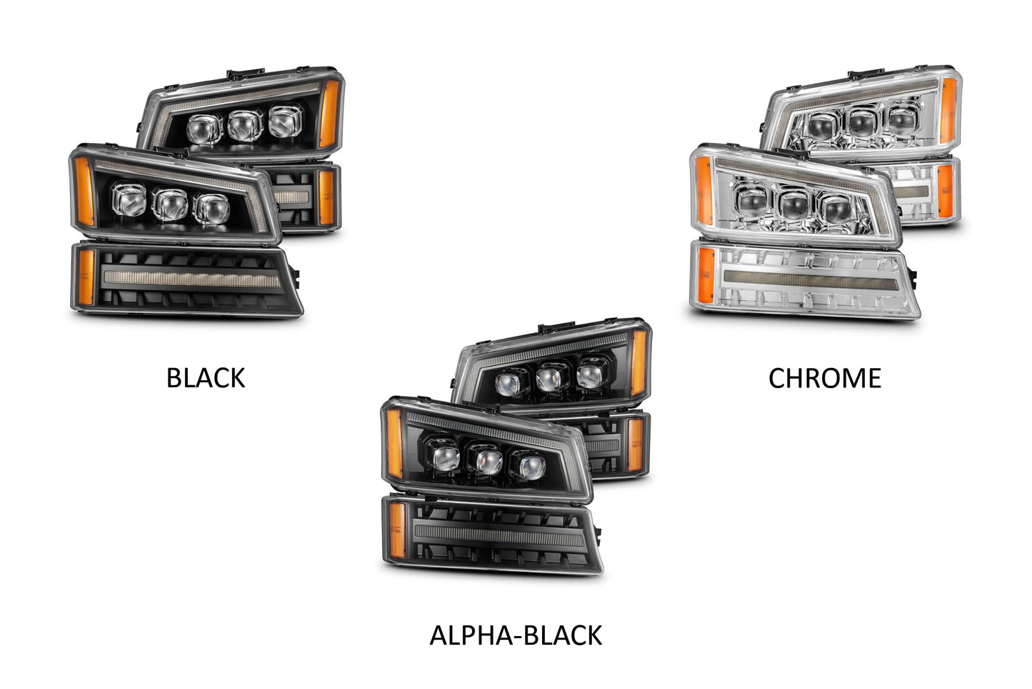 2003-2006 Chevrolet Silverado AlphaRex NOVA-Series LED Headlights