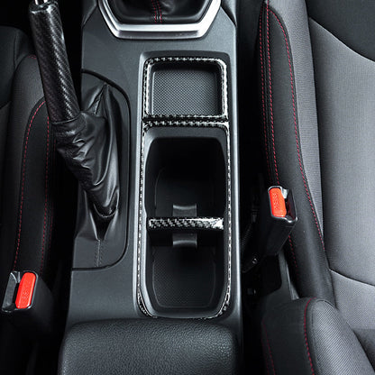 JDMuscle [22-25 WRX] P&S Series Carbon Fiber Cupholder Inner Trim | Black Carbon Fiber/ Red Carbon Fiber
