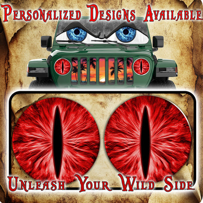 Red cat eye decal 119