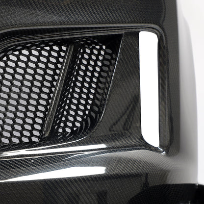 2017-2025 Chevy Camaro ZL1 Black Panther 1PC Full Gloss Carbon Fiber Track Package Front Bumper Conversion