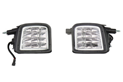 OLM USDM LED Front Turn Signal Housings - Clear Lens with Chrome Reflector - 2015-2017 Subaru WRX / STI