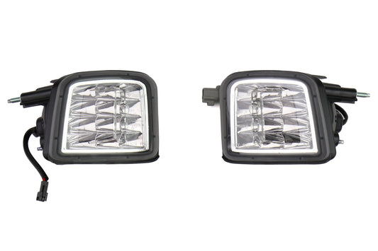 OLM USDM LED Front Turn Signal Housings - Clear Lens with Chrome Reflector - 2015-2017 Subaru WRX / STI