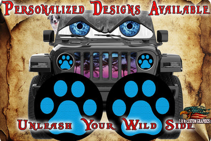 Blue Paw print 121