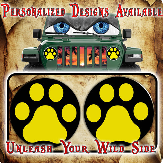 Yellow Paw print 125
