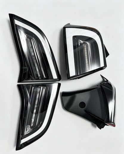 Tesla (Previous Gen) clear white-housing tail lights by JIEAN Lights – photo 5