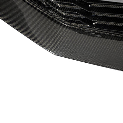 2017-2025 Chevy Camaro ZL1 Black Panther 1PC Full Gloss Carbon Fiber Track Package Front Bumper Conversion