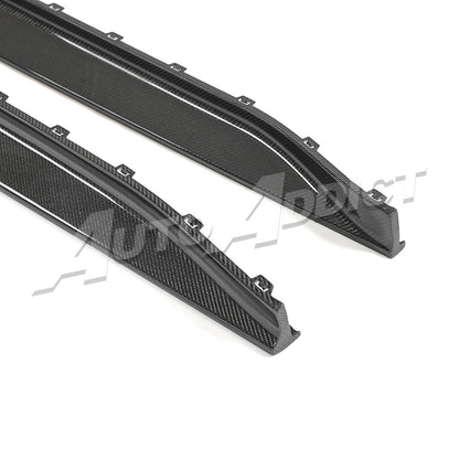 2021-2026 BMW G80 M3 Dry Gloss Double Sided Carbon Fiber V3 Side Skirts Pair