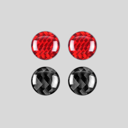 JDMuscle [22-25 WRX] P&S Series Carbon Fiber Infotainment Volume/Tune Buttons Covers 2 PC | Black Carbon Fiber/ Red Carbon Fiber