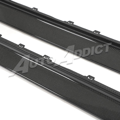 2021-2026 BMW G80 M3 Dry Gloss Double Sided Carbon Fiber V3 Side Skirts Pair