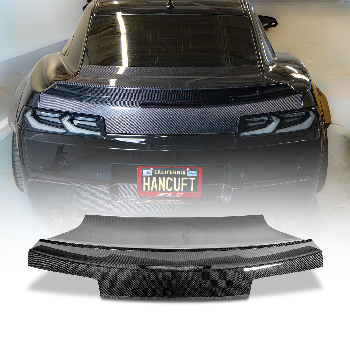 2014-2015 Camaro Type-X Double Sided Gloss Carbon Fiber Trunk W/ Integrated Spoiler