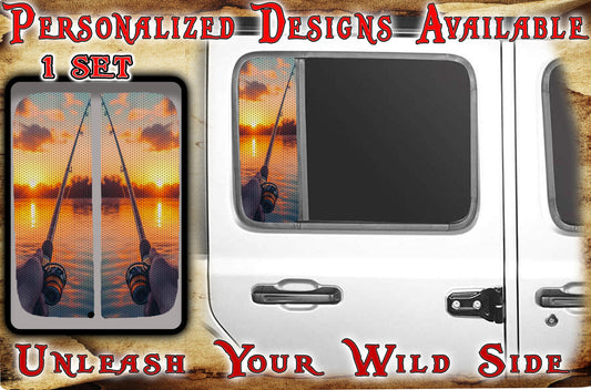 Side door window decal fishing 148