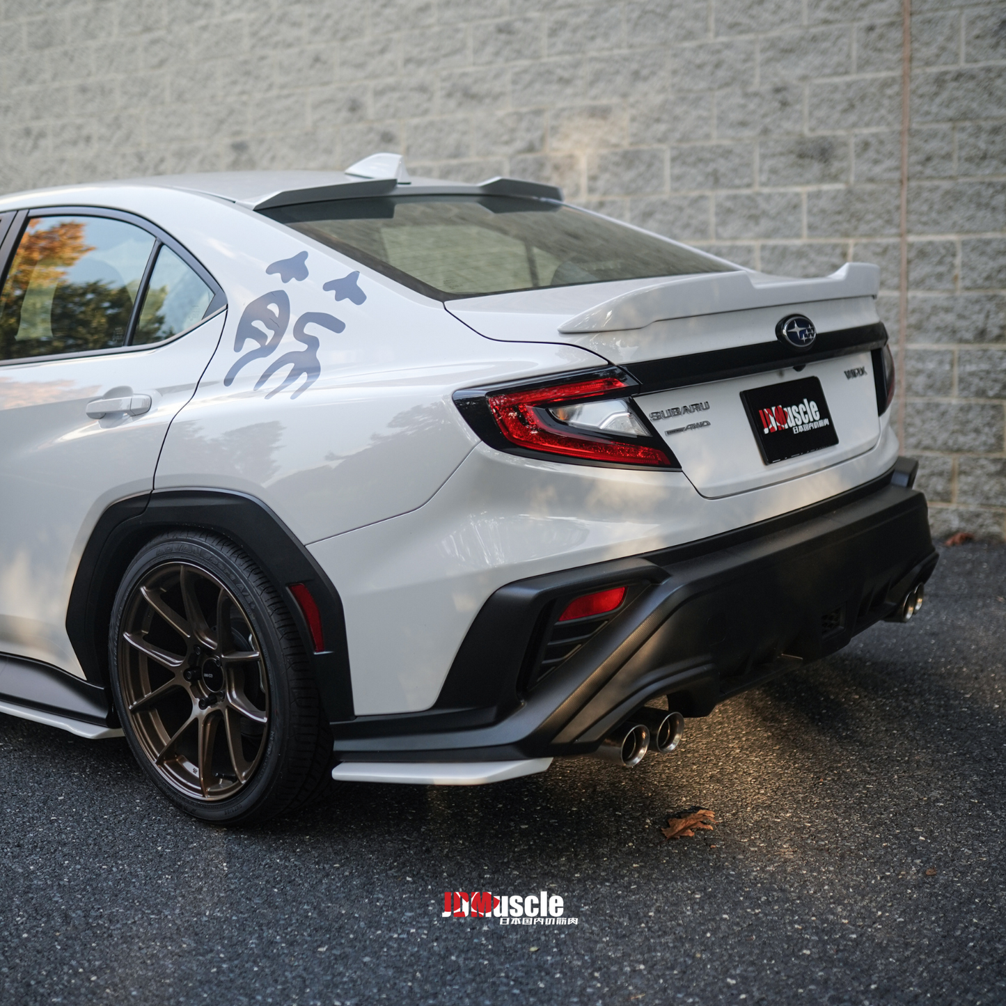JDMuscle [22-25 WRX] Rear Spats - OE+ Style ABS / Paint Matched / Gloss Black