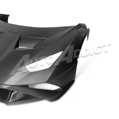 STO Lamborghini Huracan Dry Carbon Fiber Front Bonnet Fenders and Bumper Full Kit
