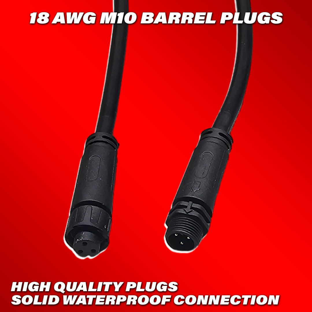18awg 3 Pin Waterproof Barrel Connectors