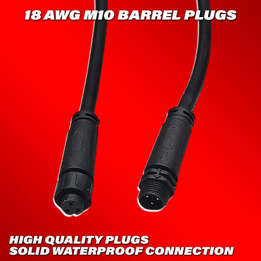18awg 3 Pin Waterproof Barrel Connectors
