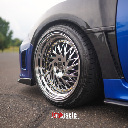 JDMuscle [08-14 STI / 11-14 WRX GRB/GVB] Tanso Carbon Fiber/FRP OE Style Fenders