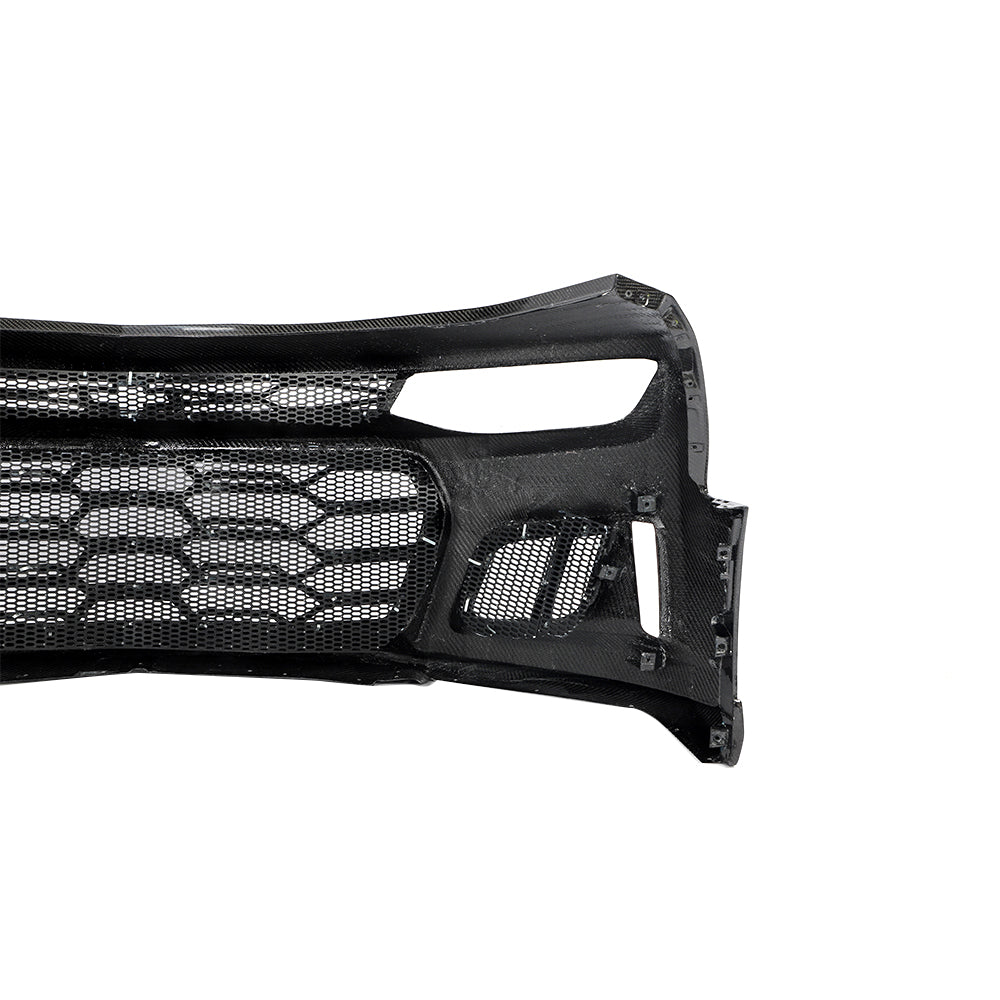 2017-2025 Chevy Camaro ZL1 Black Panther 1PC Full Gloss Carbon Fiber Track Package Front Bumper Conversion