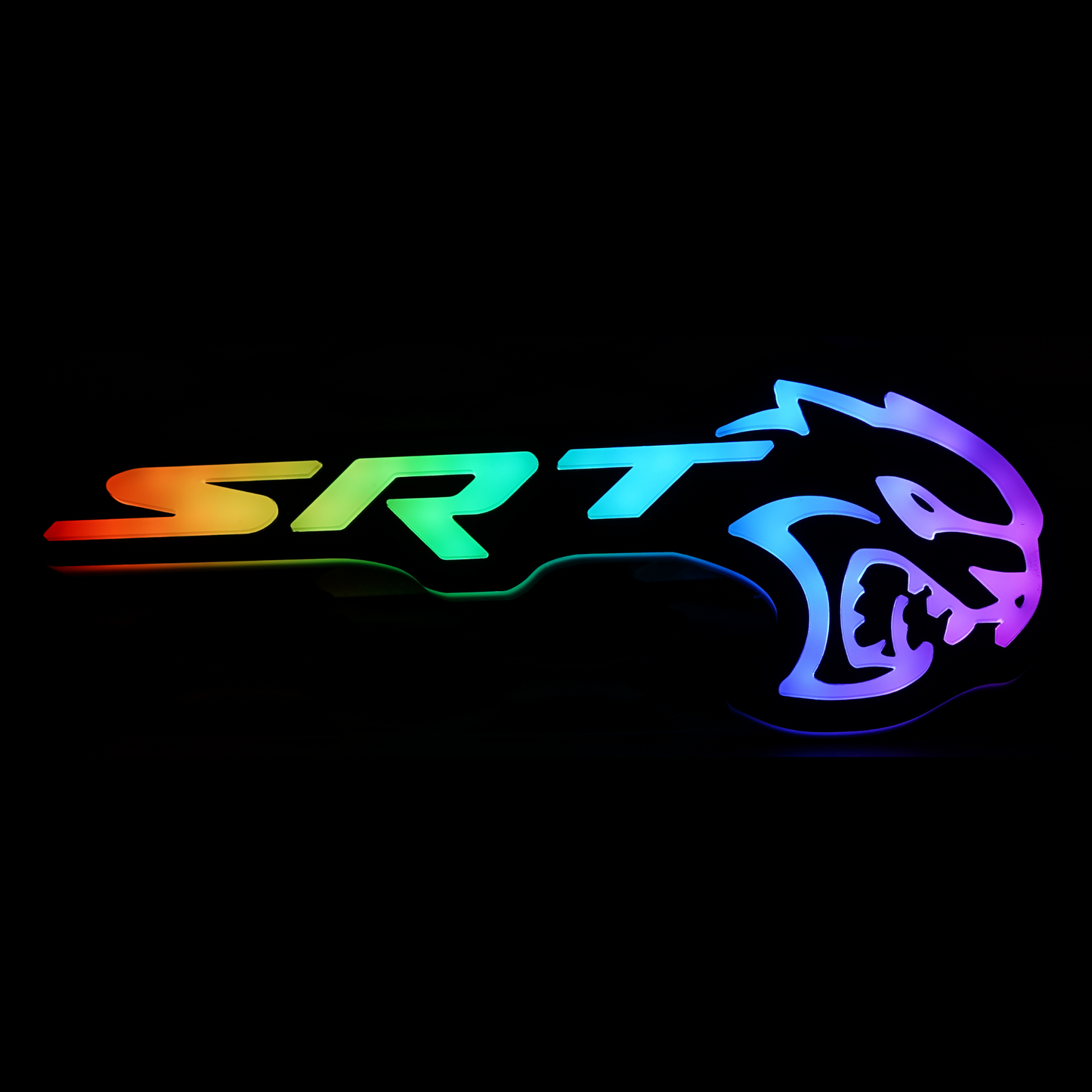 SRT Hellcat LED Emblem Badge: (Multicolor)