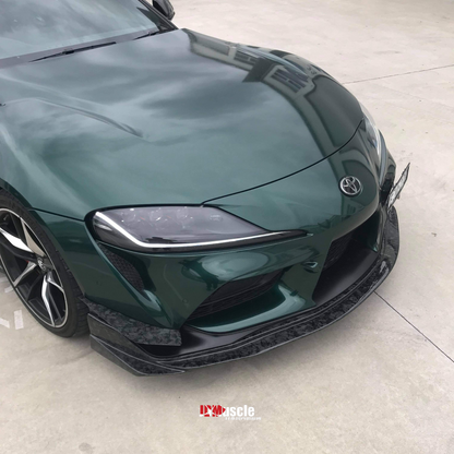JDMuscle Tanso Carbon Fiber VS Style Canards  - 2020+ Toyota Supra w/ stock bumper