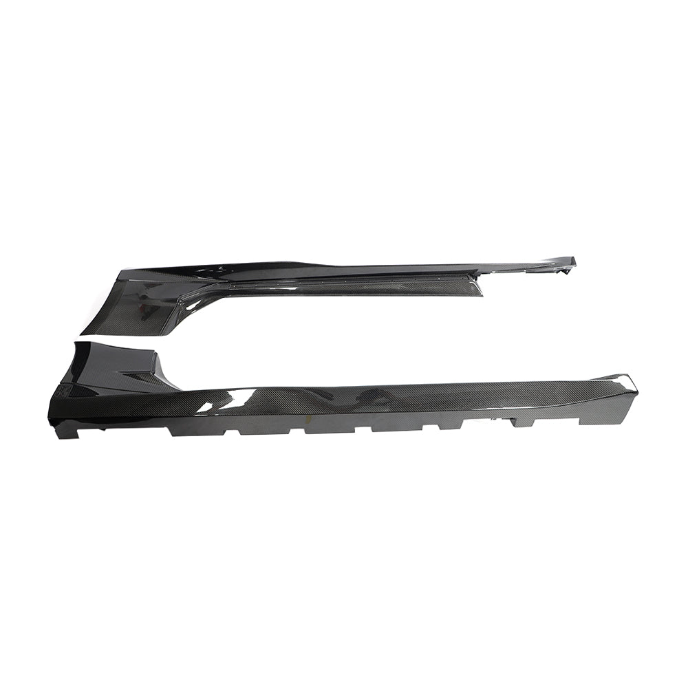 2017-2025 Chevy Camaro ZL1 OEM Side Skirt Rocker 1pc Gloss Carbon Fiber (PAIR)