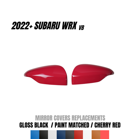 JDMuscle [22-25 WRX]  Mirror Covers Replacements | 2PC Set, Paint Matched / Gloss Black / Cherry Red