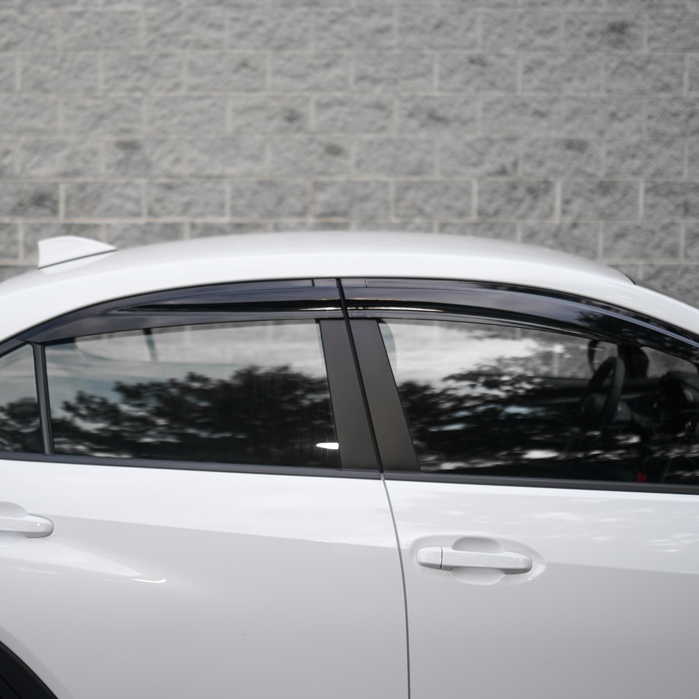 JDMuscle [22-25 WRX] V1 Rain Guards / Window Visors-Acrylic/Carbon Fiber