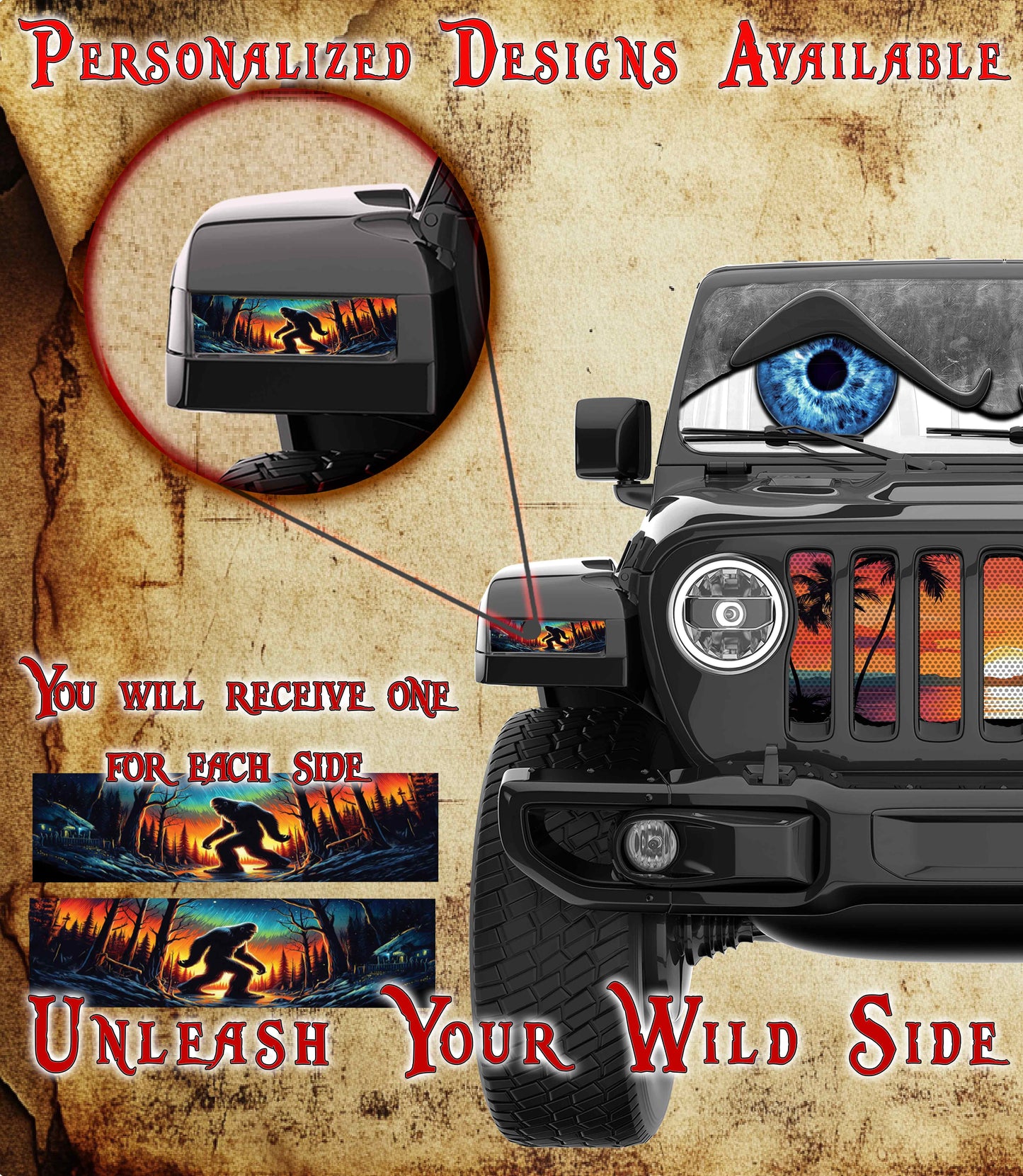 Dino park Jl and Gladiator Turn signal decal. 66