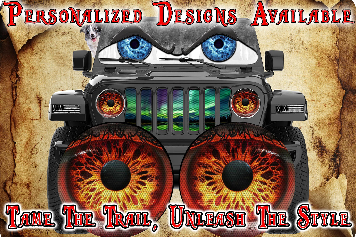 evil eye headlight decal 1