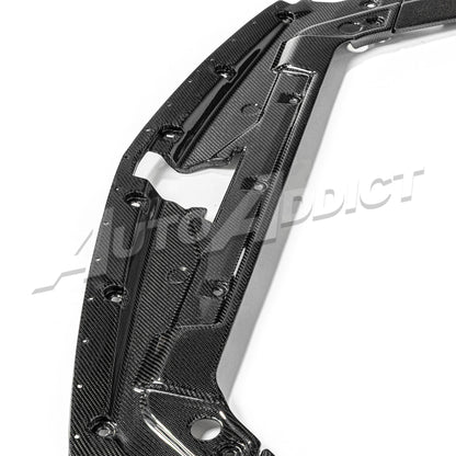 2020-2024 Cadillac CT5-V Blackwing Engine Panel Trim Radiator Cover Gloss Carbon Fiber 3pc Kit