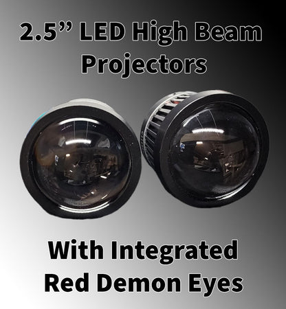 Next Level Neo 25 Dedicated High Beam Projectors W Demon Eyes
