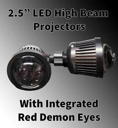 Next Level Neo 25 Dedicated High Beam Projectors W Demon Eyes