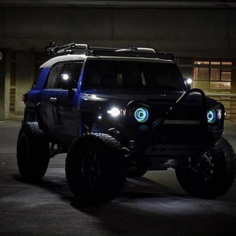 Lighting Trendz 2007-2014 Toyota FJ Cruiser RGBW Halo & Projector Halo LED Kit