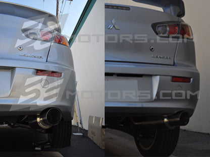 Tsudo 12-17 Lancer DE ES GT S2 Burnt Tip Axleback Exhaust