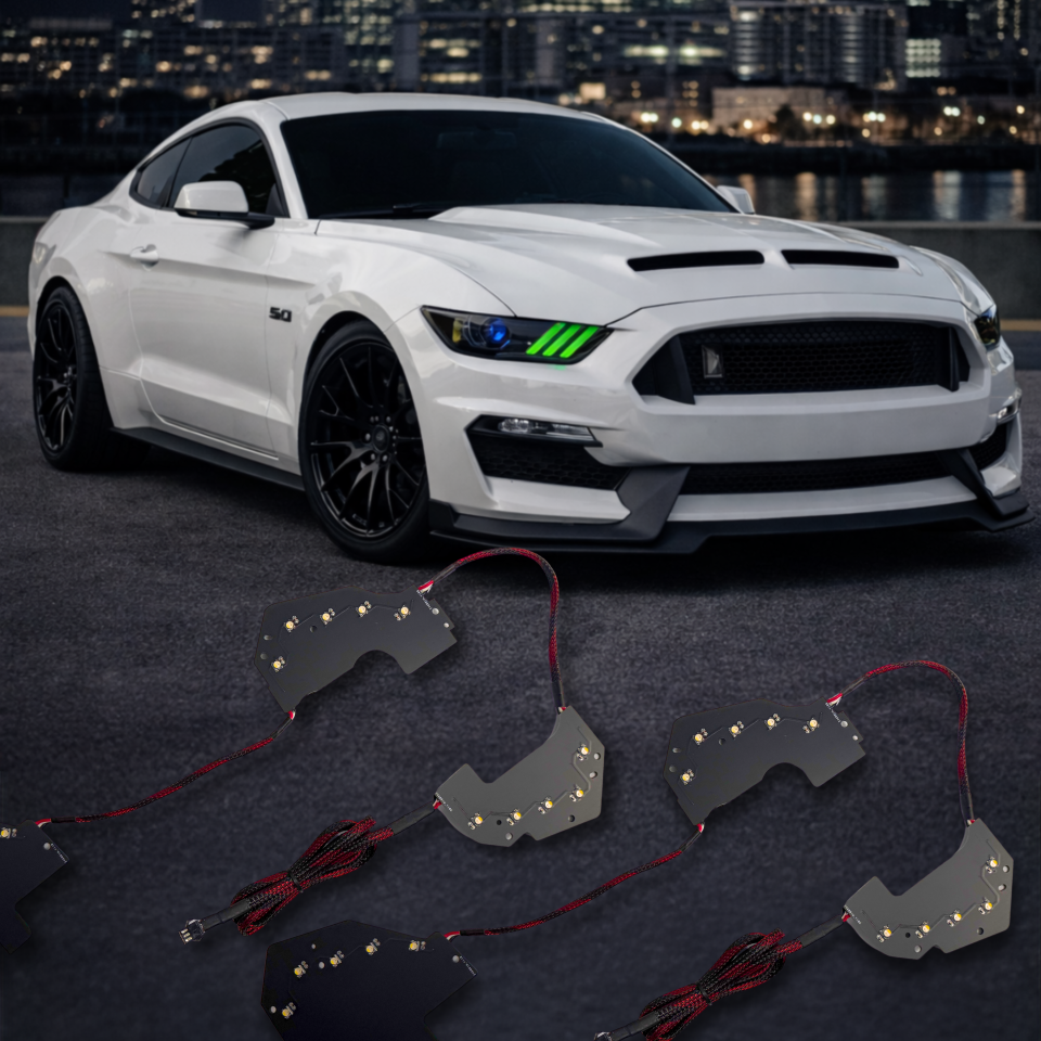 Lighting Trendz 2015-2017 Ford Mustang Flow Series DRL & Projector Halo LED Kit