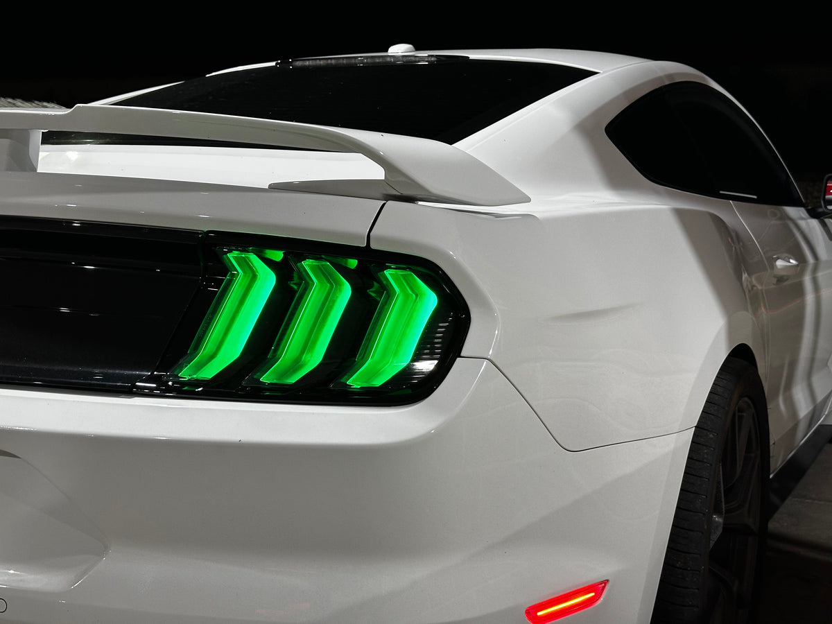2015-2023 Ford Mustang RGB tail lights installed - photo 2