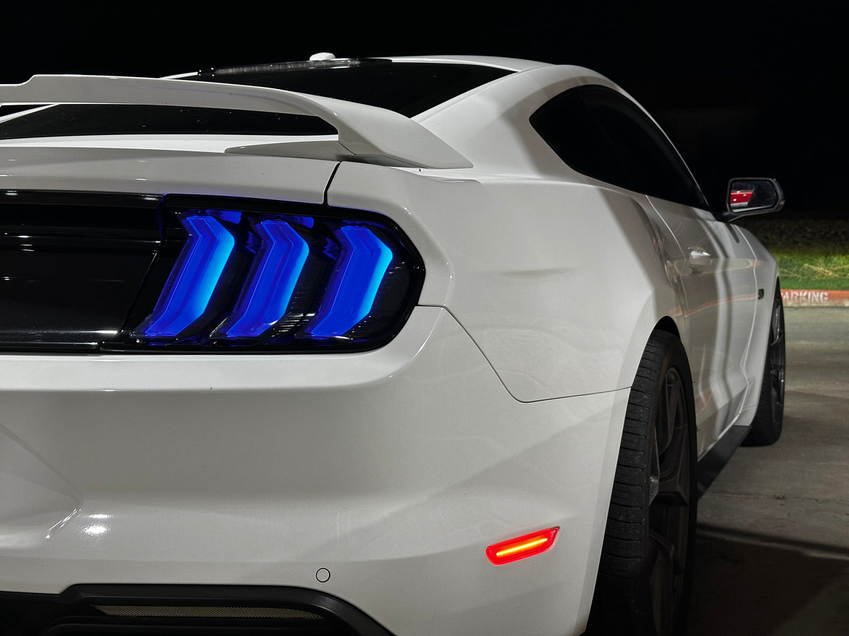 2015-2023 Ford Mustang RGB tail lights installed - photo 3