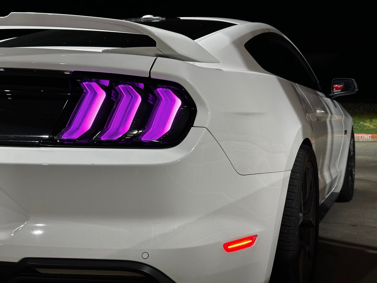 2015-2023 Ford Mustang RGB tail lights installed - photo 4