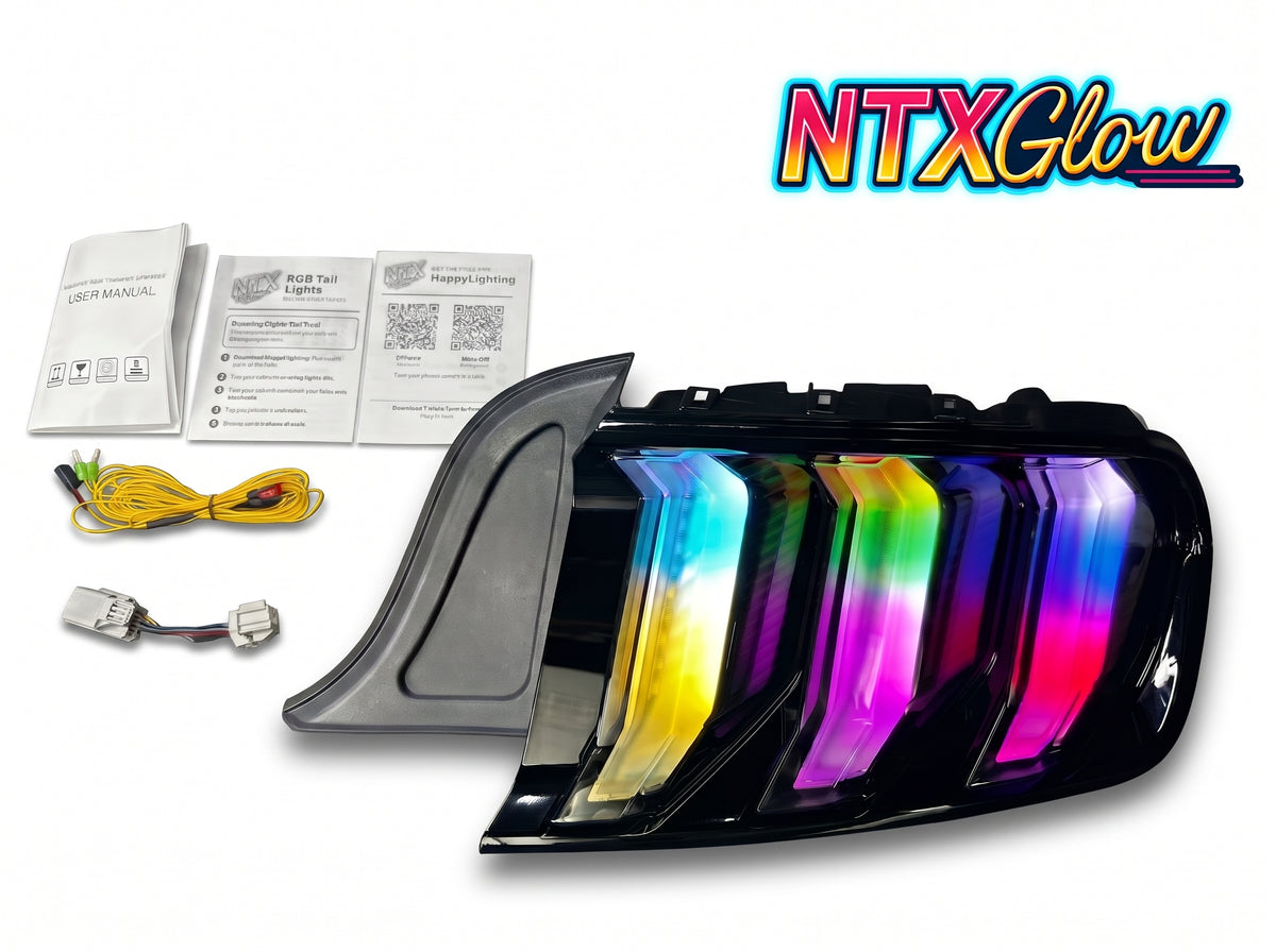2015-2023 Mustang RGB sequential tail lights, light smoked lens