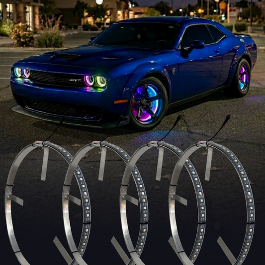 Lighting Trendz 2015-2024 Dodge Challenger Single Row Flow Series LED Wheel Ring Kit
