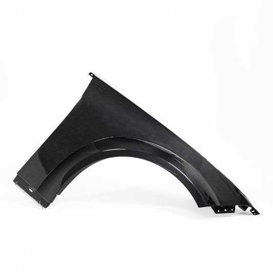 2015-2025 Dodge Charger Dry Gloss Carbon Fiber Type-Hellcat Front Fenders Widebody w/Flares 1pc
