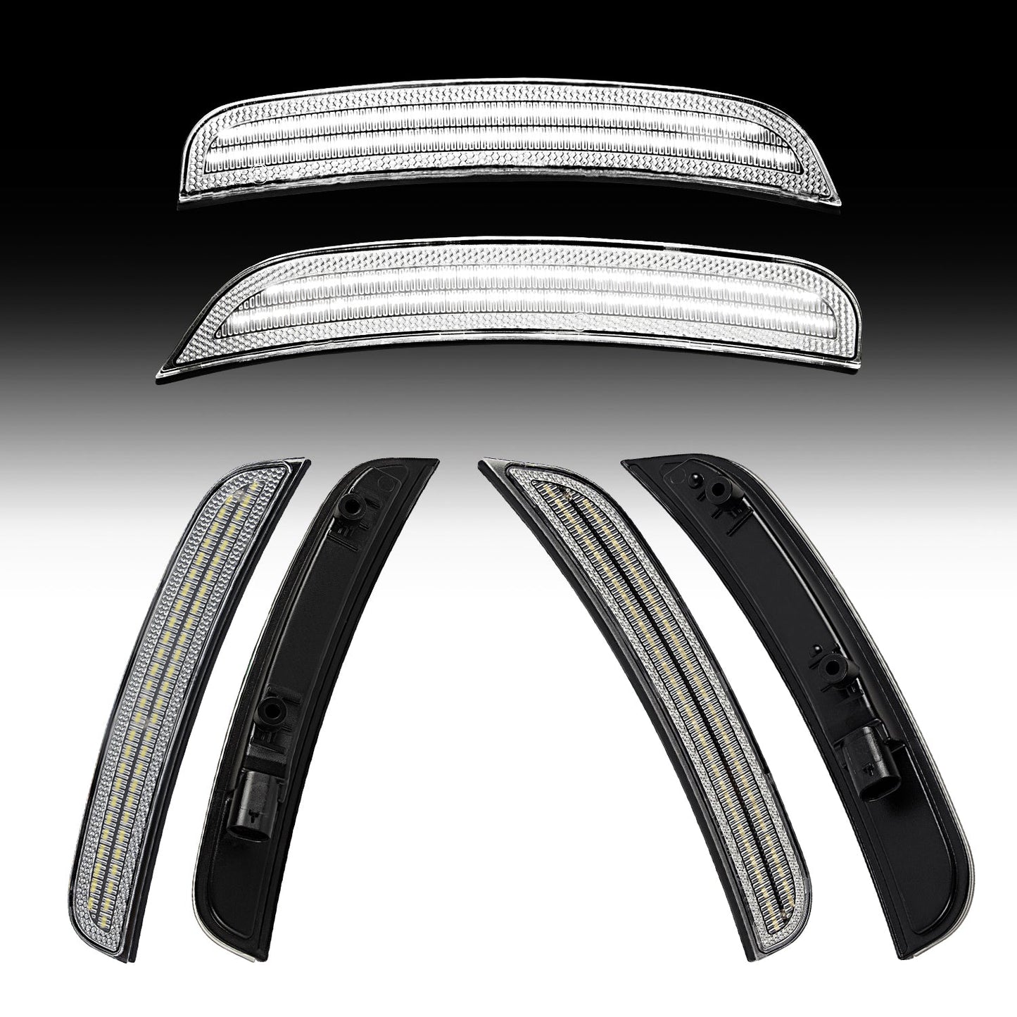 2015–2024 Dodge Charger Clear White LED Side Markers Set